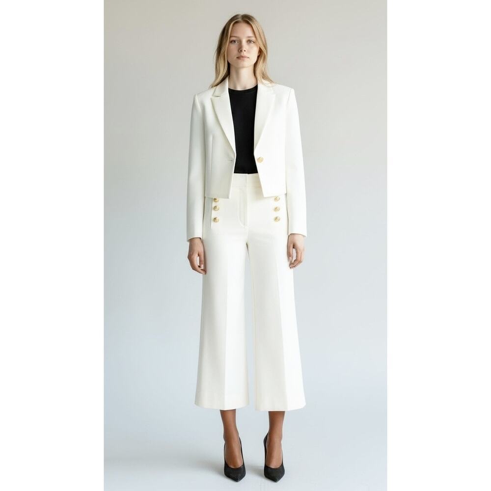 Derek Lam 10 Crosby Women's Denim High Rise Wide Leg Jeans White Size 0 NWT